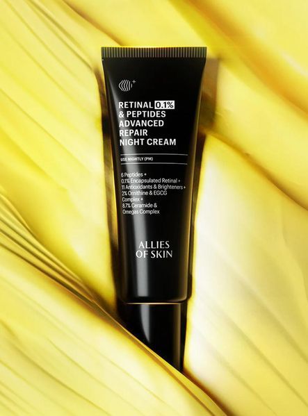 Allies of Skin Нічний антивіковий крем з ретиналем 0.1% Retinal & Peptides Repair Night Cream 20021289567 фото