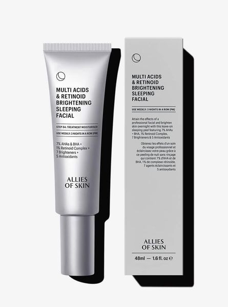 Allies of Skin Нічний мультикислотний пілінг з ретинолом Multi Acids & Retinoid Brightening Sleeping Facial  PMASF048EN01 фото